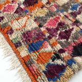 Moroccan Berber carpet Boujaad with colorful patterns 145x98cm
