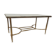 Table basse marbre blanc et métal doré