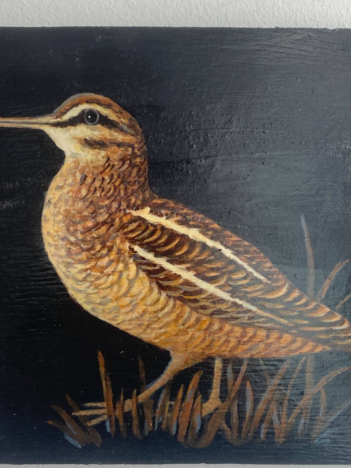 Peinture sur bois oiseaux