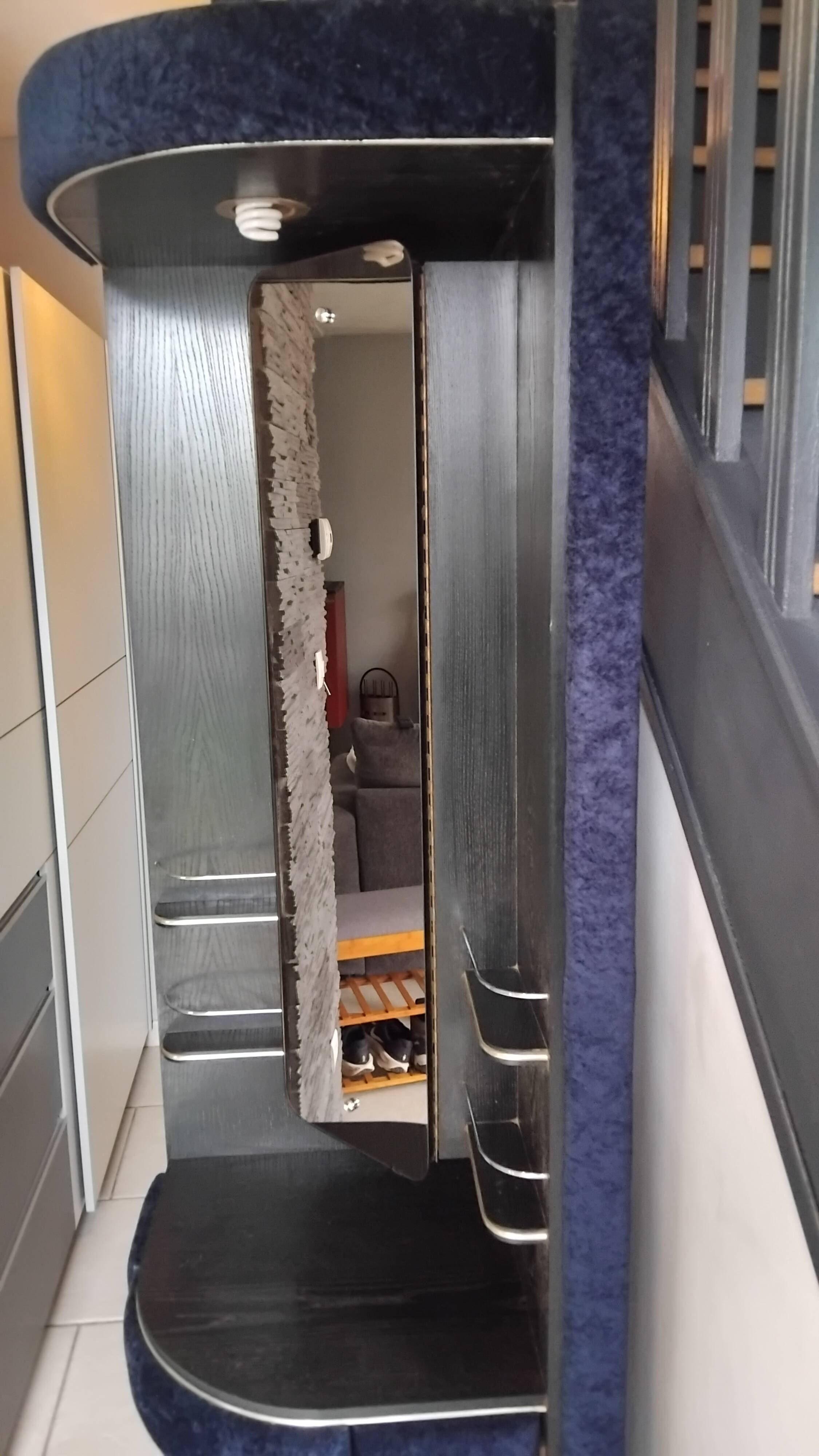 Vintage corner hairdresser from the 70s.