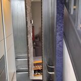 Vintage corner hairdresser from the 70s.