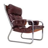 Années 70, design danois, chaise longue, cuir, état d’origine