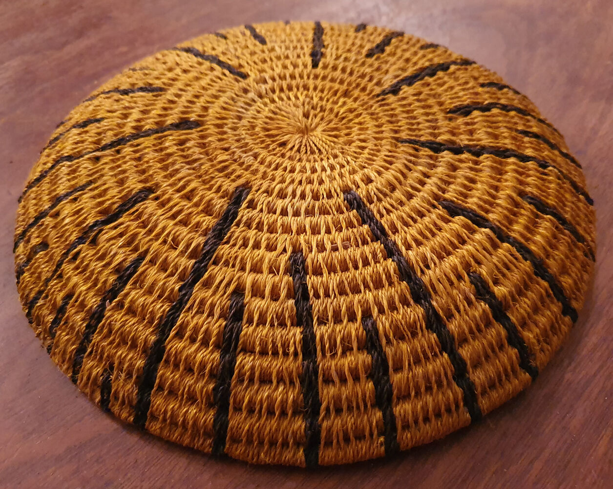 African basket braided, woven basket wall, ethnic and natural, Botswana