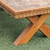 Vintage 1980s Brutalist Ceramic Coffee Table