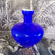 Vase Murano opaline bleue Ø34cm
