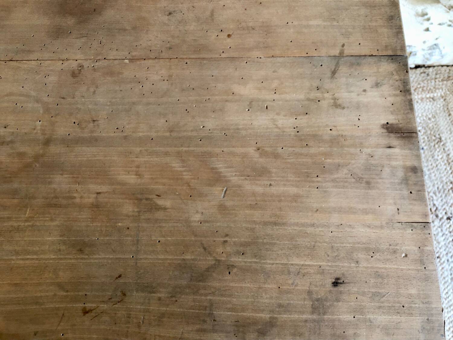 Renovated antique folding work table