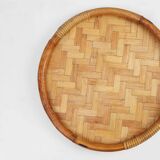 Mid-century bamboo serving tray, France 1960s