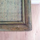 Bureau vintage en bambou et rotin, teinté vert