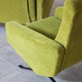 Set de salon canapé - 2 fauteuils design 1960 par Paul Geoffroy Troika Airborne
