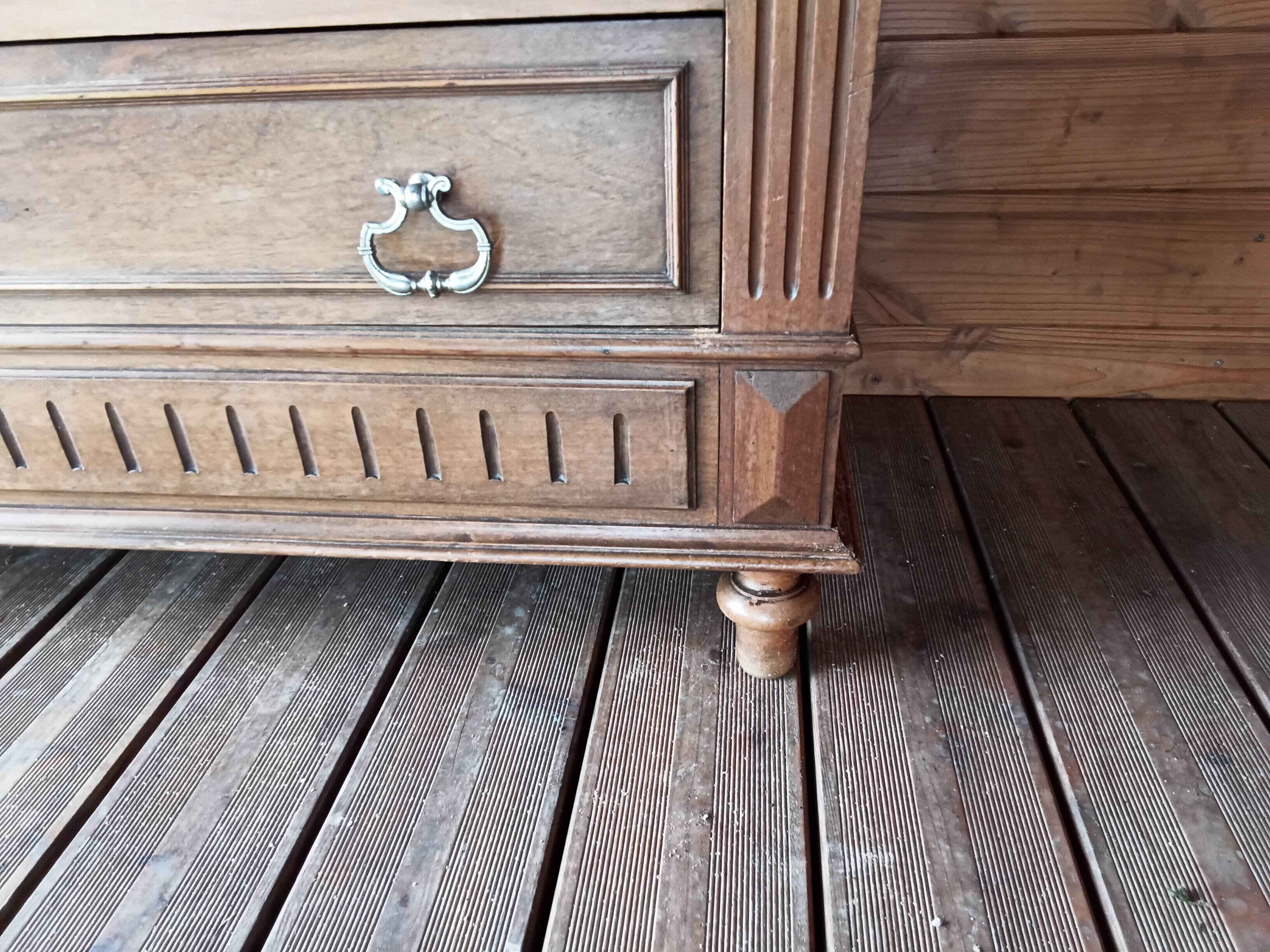 Antique chest of drawers with marble top