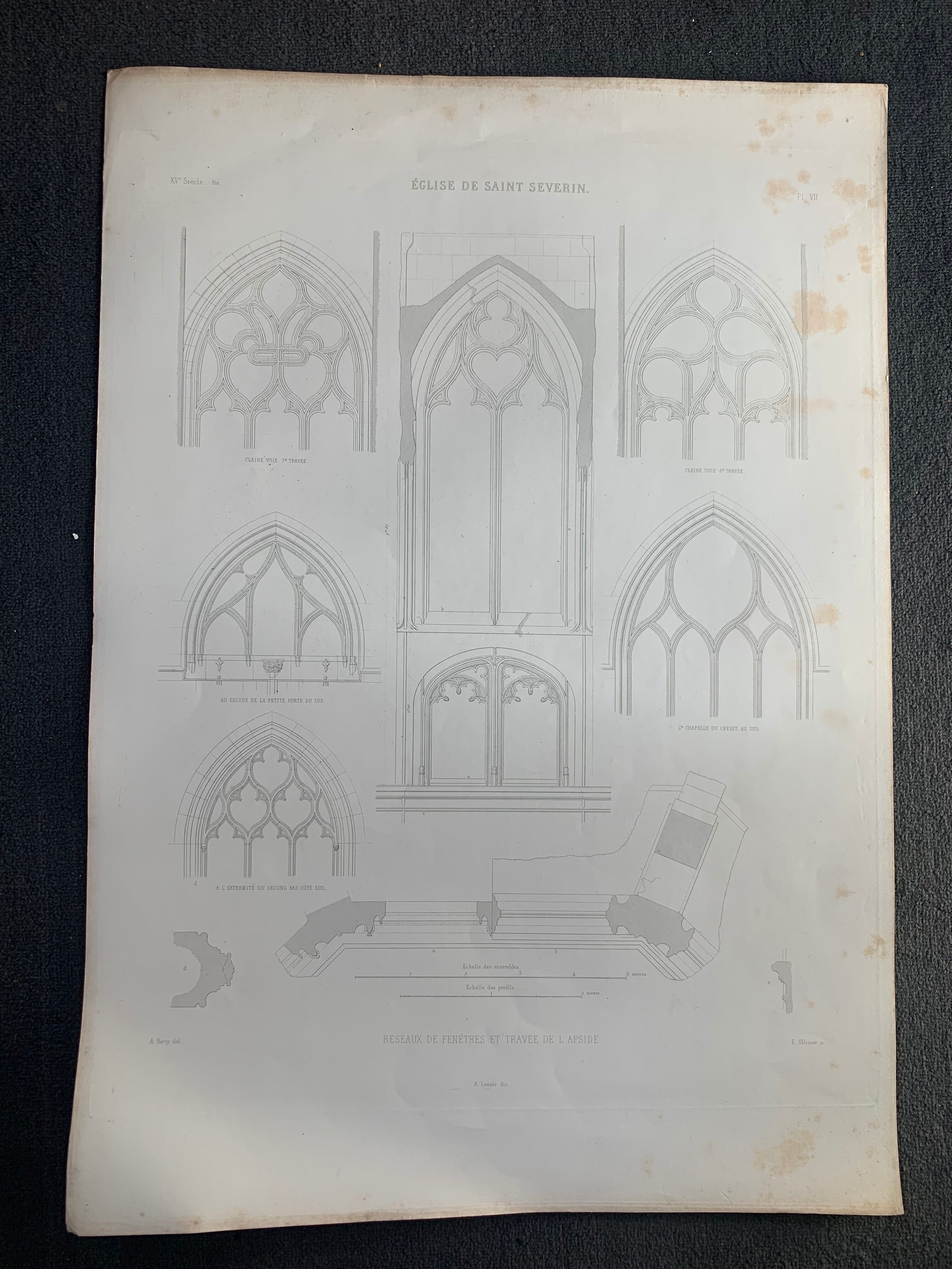 Antique engraving architecture