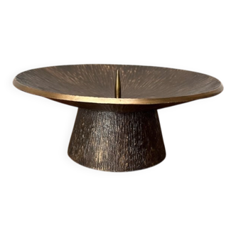 Brutalist Bronze Candle Holder Mid-Century, 1960s