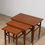 Tables gigognes scandinave en teck, 1960