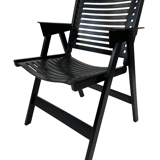 Chaise pliante slovène Rex Plywood pour Stol années 1950 en noir