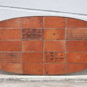 Table basse Jean Jaffeux, en pierre de lave émaillée avec structure en fer forgé, 60's