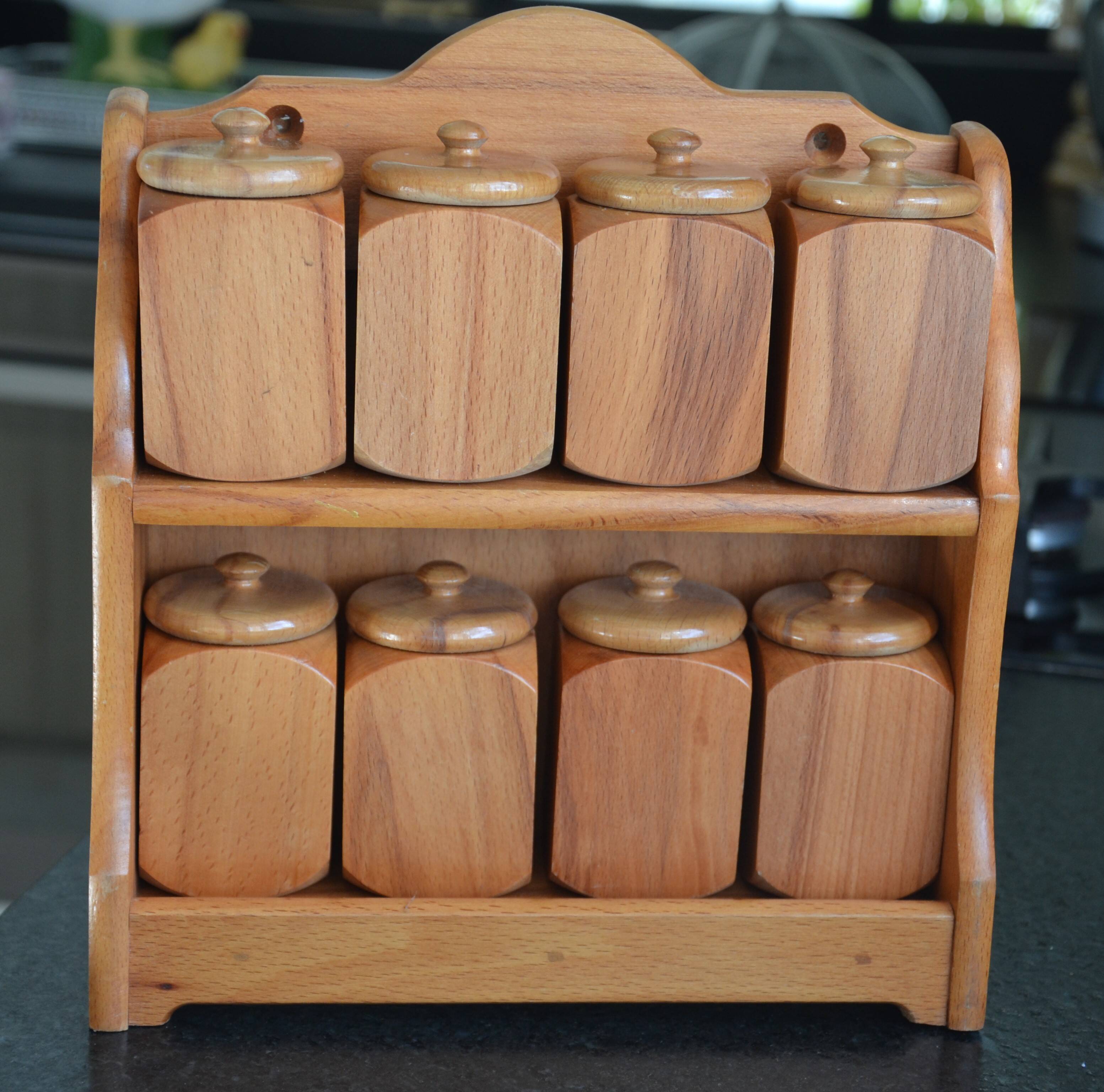 Wooden spice rack