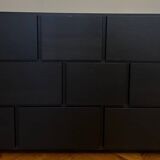 Black Hanita chest of drawers from Habitat in good condition - 9 drawers