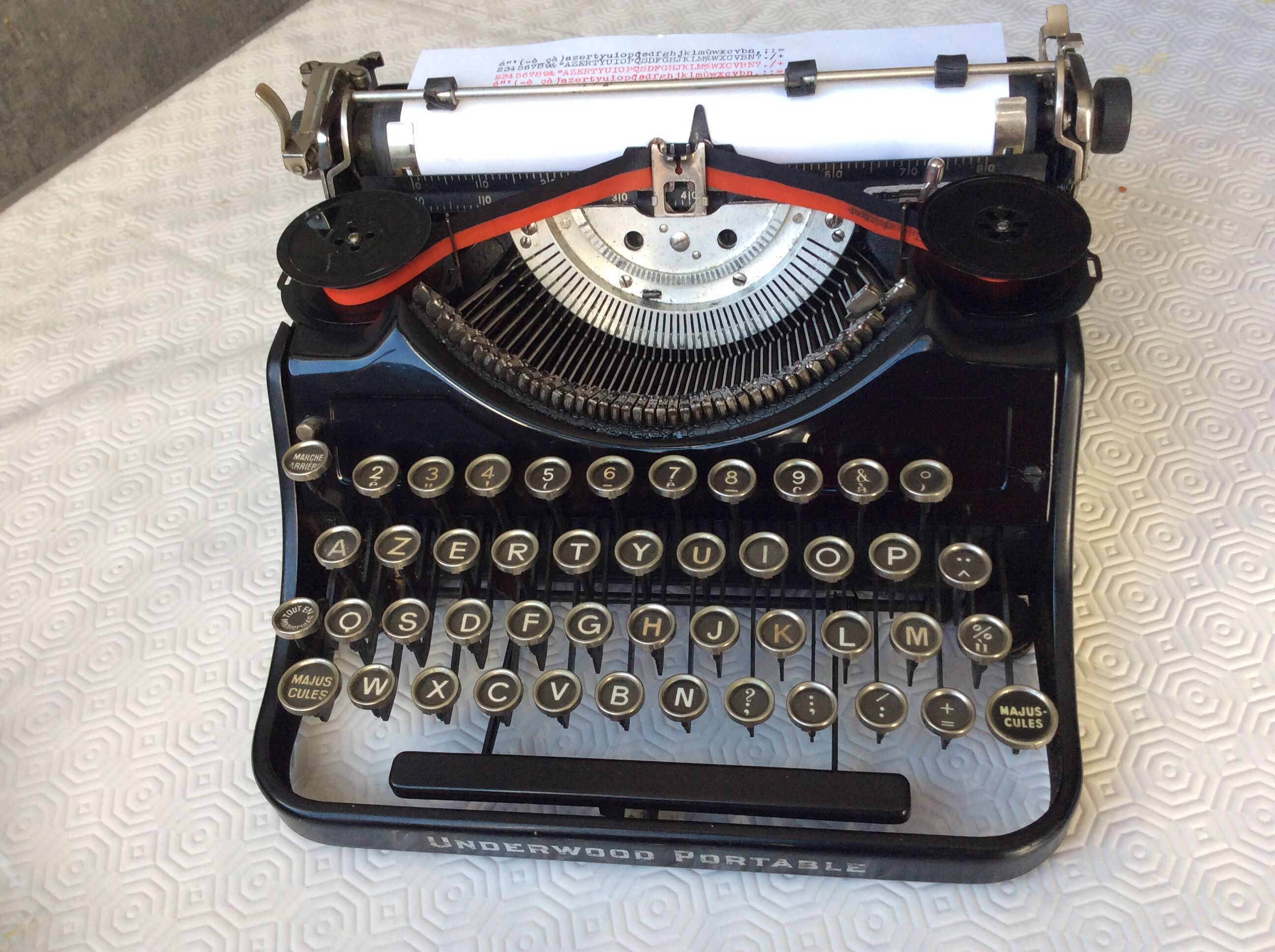 Old Underwood portable typewriter