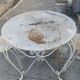 Table de jardin et 4 chaises en fer blanc