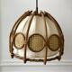 Scandinavian suspension in rattan canvas and canning 60s-70s
