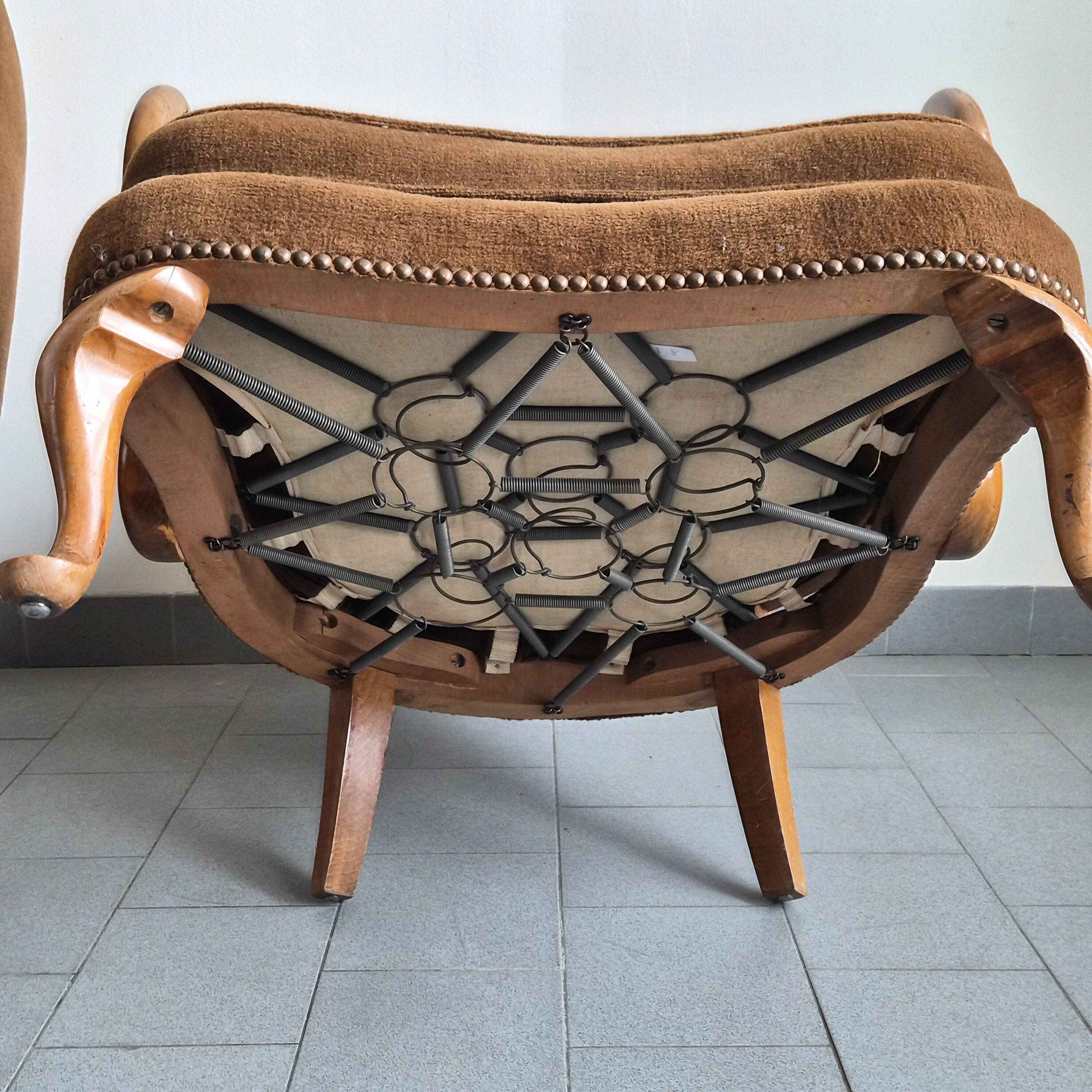 Paire de bergères vintage