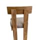 Chaise en bois massif avec assise aspect lin