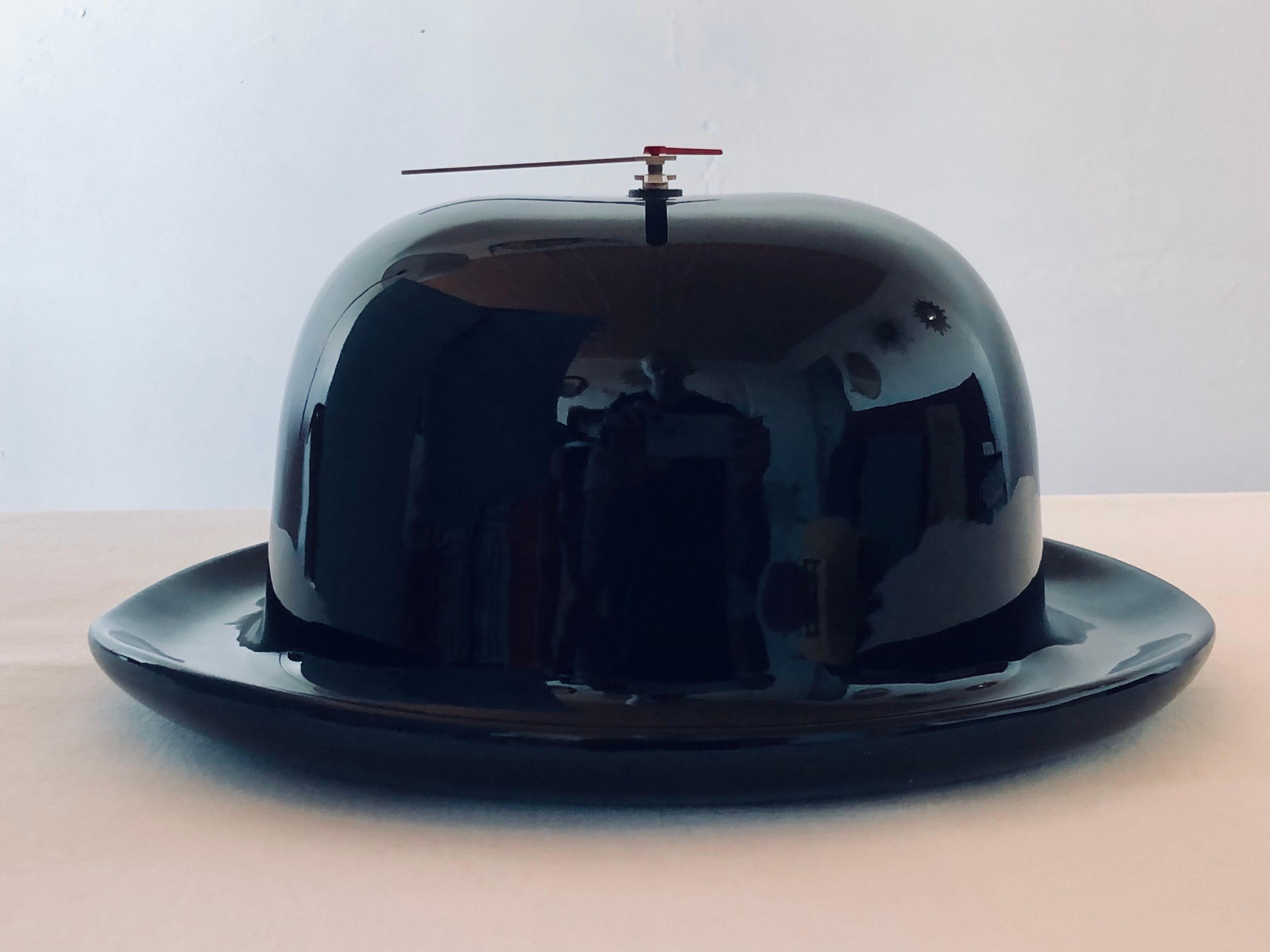 Chaplin hat wall clock