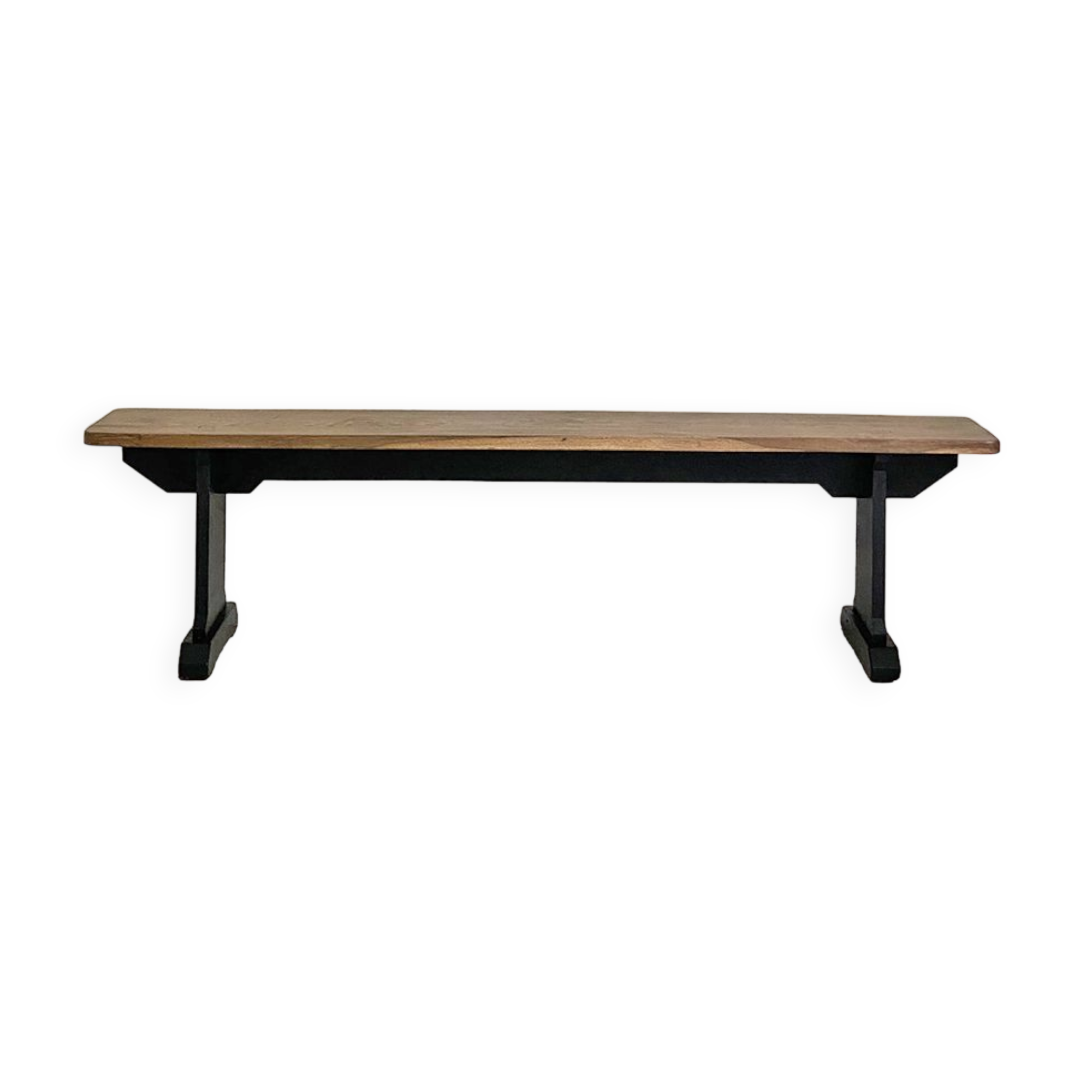 Antique refectory bench in solid wood