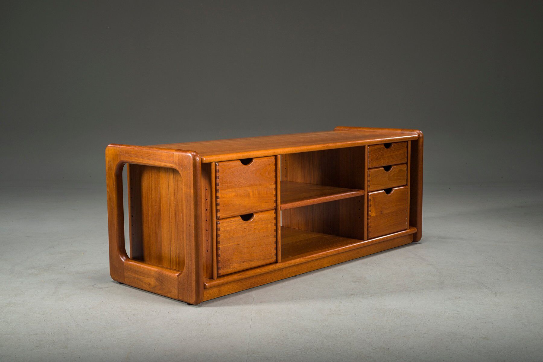 Mid-century Danish teak vinyl storage cabinet from Dyrlund, 1960s