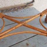Vintage wicker rattan table