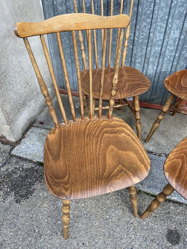 Set de 4 chaises bistrot vintage Baumann tacoma 1960s