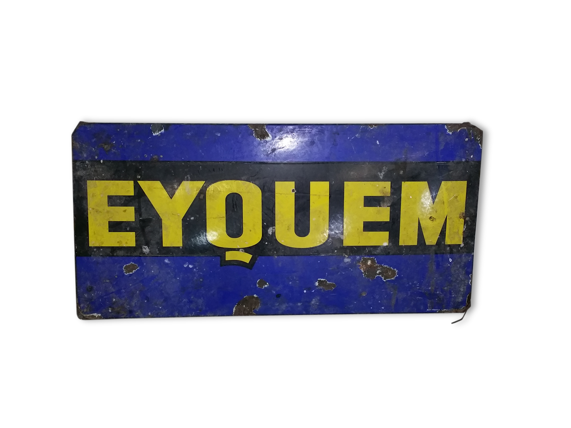 Enamelled plate old eyquem