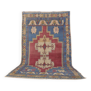 Oversize Handknotted Geometric Vintage Rug sku 1905