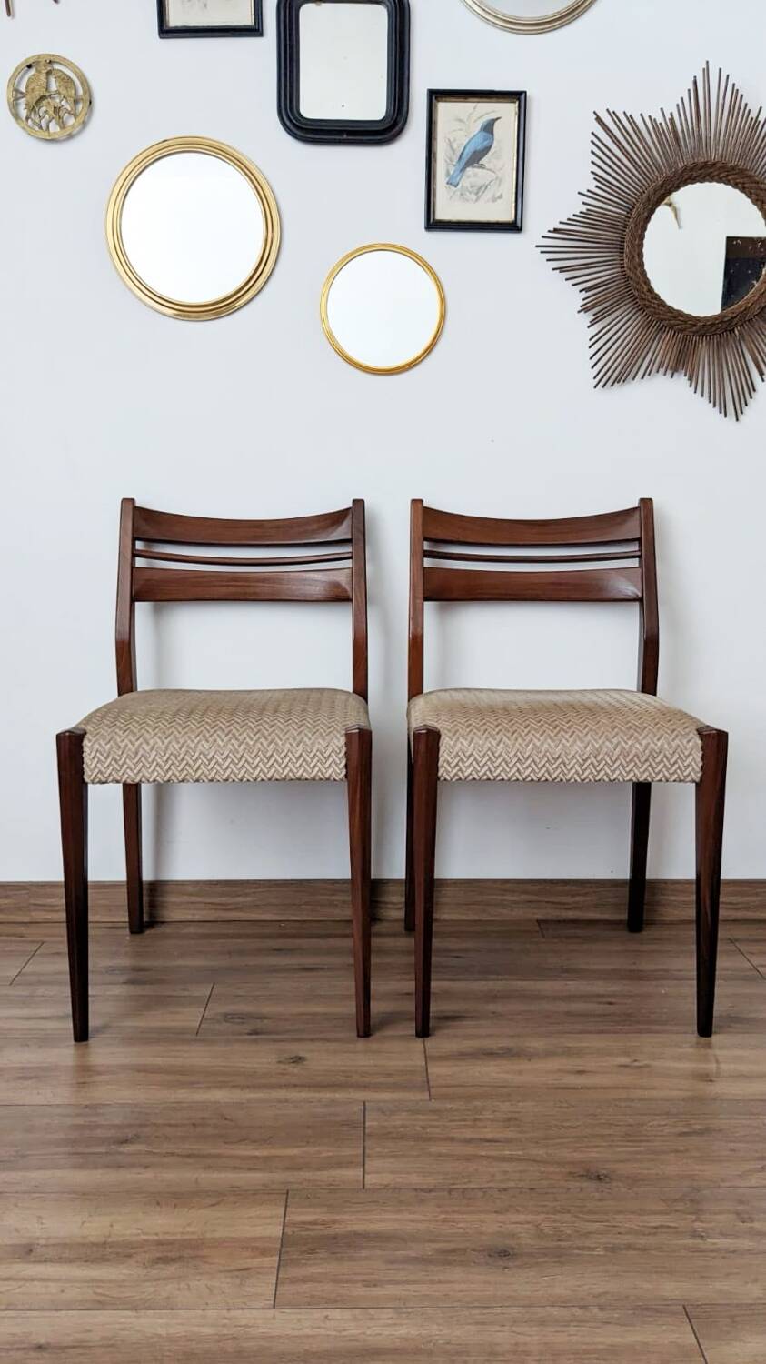Set of 6 60's Scandinavian design chairs