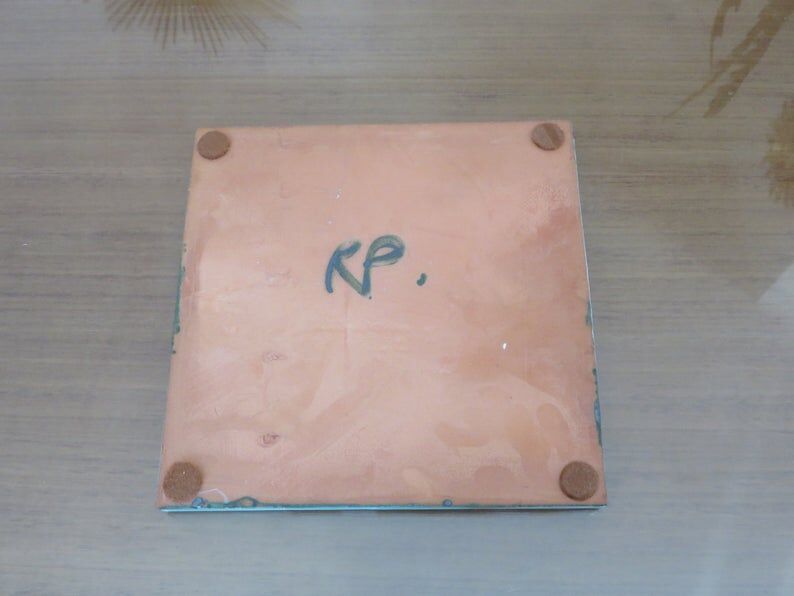 Robert Picault dyed ceramic flat 1950s 60s