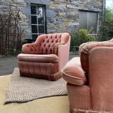 Living room 3 pieces velvet toad