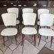Set of mid-century Scandinavian-inspired chairs.