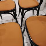 Suite of 4 chairs vintage bistrot 1960s