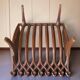 Log holder fireplace basket in cast iron
