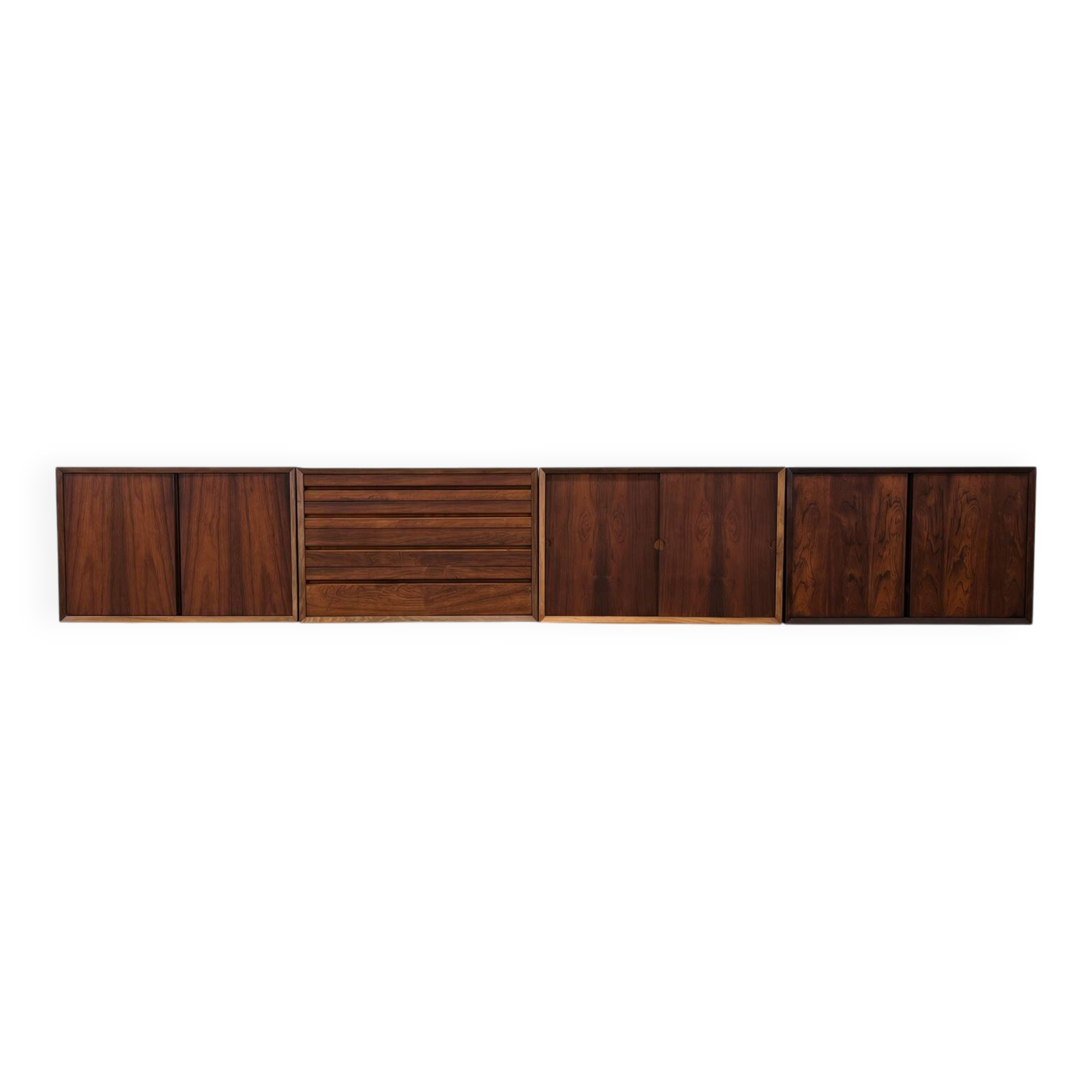 Buffet mural flottant en palissandre Poul Cadovius par CADO, années 1960.