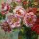 Tableau nature morte aux roses