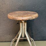 Old adjustable workshop stool