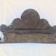 Ancient small wooden fronton carved shabby gustavian patina