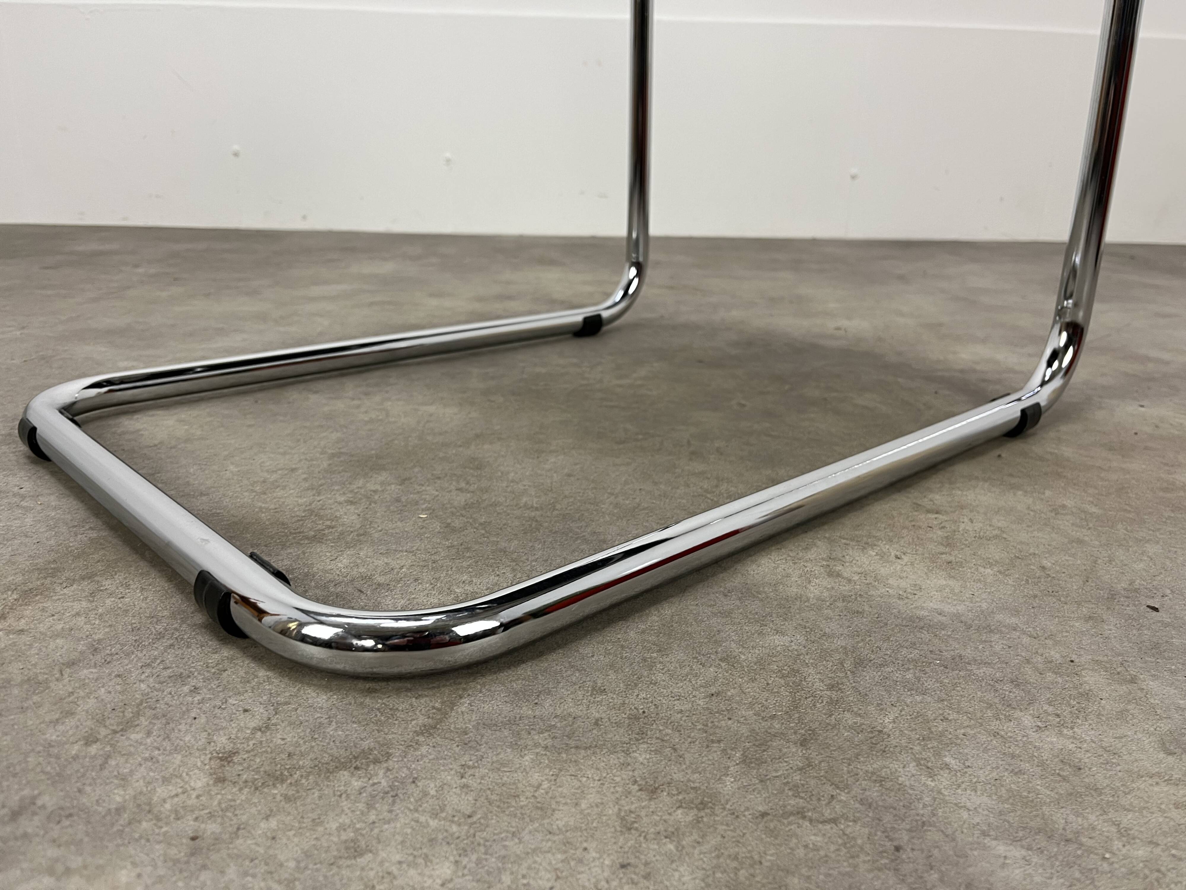 B33 chair black leather, 1980, Marcel Breuer