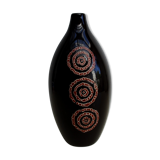Large black ceramic vase