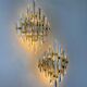 Paire d'appliques Venini, verre taillé de Murano, vers 1970, Italie