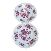 Set of two flat plates Sarreguemines Aubusson