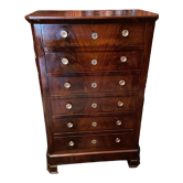 Chest of drawers with 6 drawers mahogany style Restoration