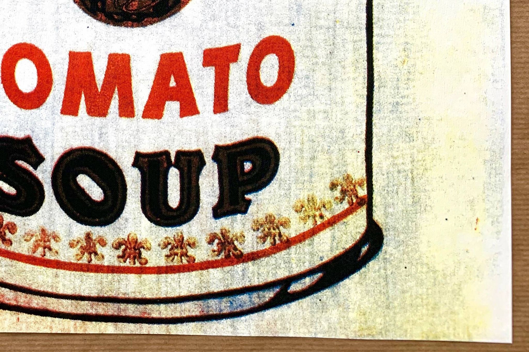 Original vintage pop art poster reissue of Andy Warhol's "Campbells Soup Tomato" 1962