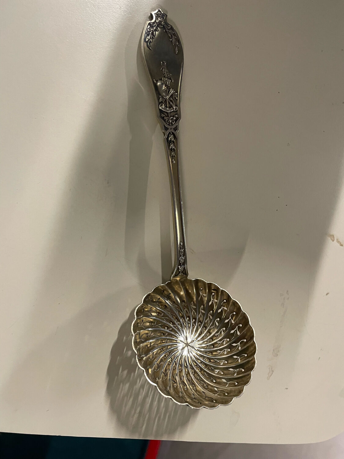 Sterling silver powder spoon